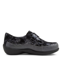 Women's Shoe, Brand Ziera in in Steel/ Black Multi shoe image inside view