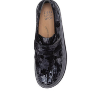 Women's Shoe, Brand Ziera in in Steel/ Black Multi shoe image top view