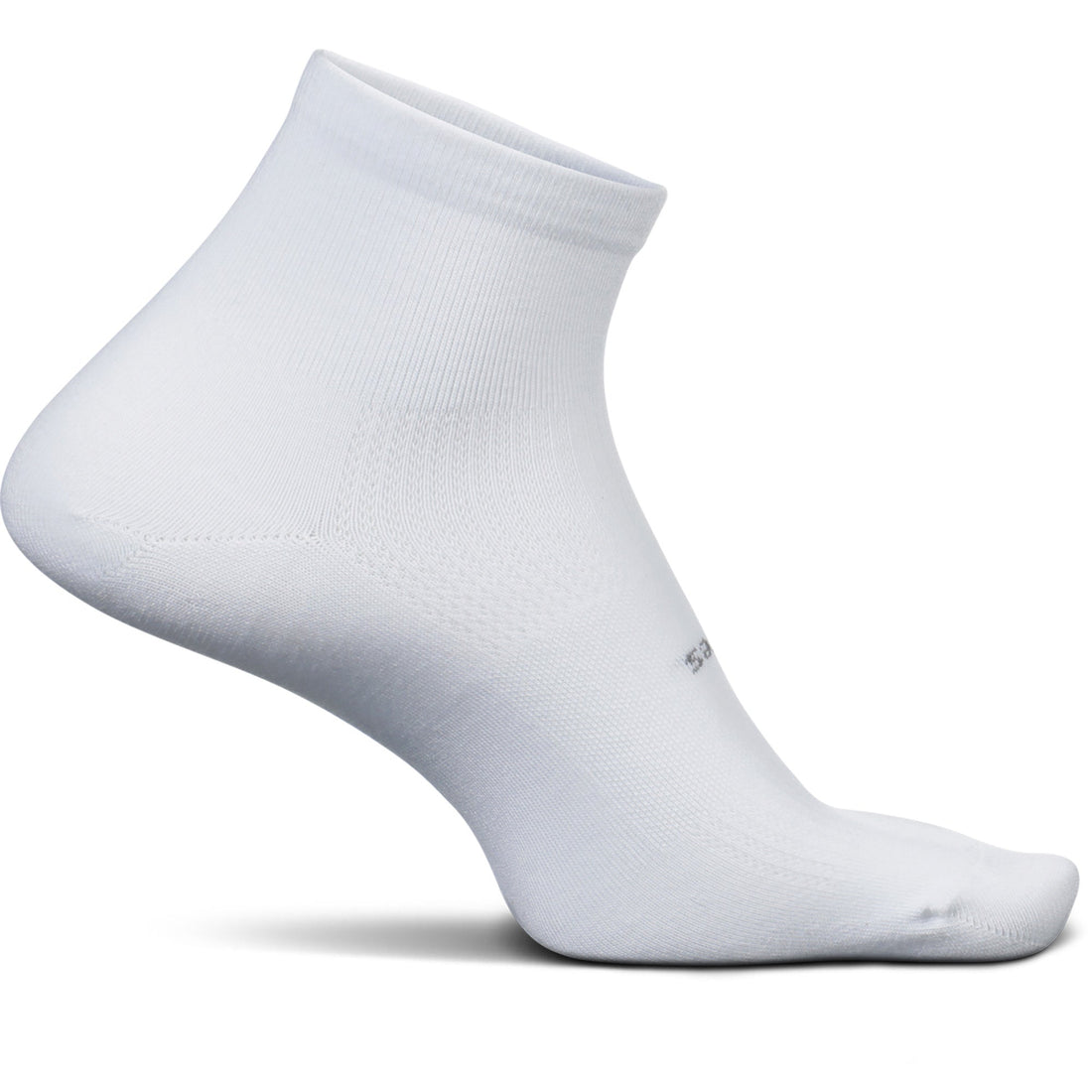 Quarter turn Unisex Feetures Sock style name Hp Max Cushion Quarter in color White. Sku: FA2000